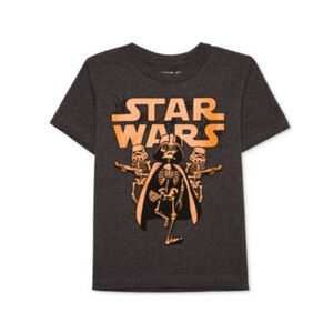 Star Wars Graphic Print T-shirt Big Boys Charcoal Heather Size XL 4323